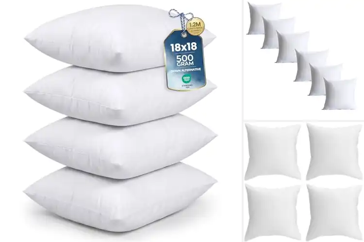 Detailed view of Best 18X18 Pillow Inserts Set