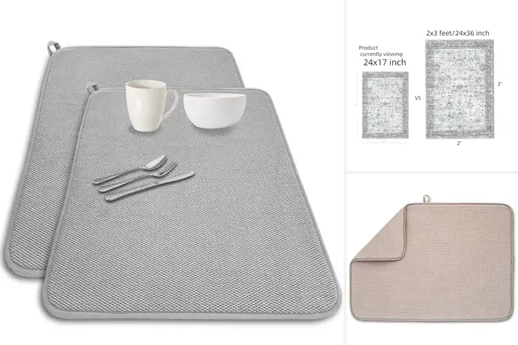 Detailed view of Best 24×17 Inch Mats: Dry Kitchen, Happy You
