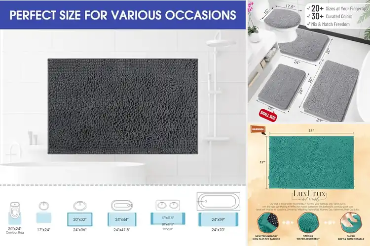 Detailed view of Best Chenille Bath Rug Material: Comfort Meets Style