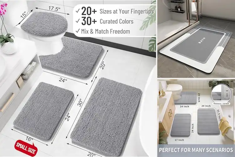 Detailed view of Best Fade-Resistant Bathroom Mats