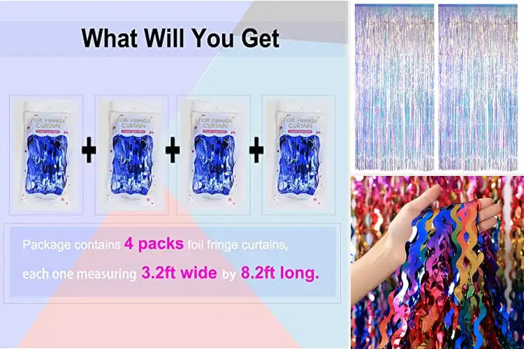 Detailed view of Best Foil Streamer Curtains: Sparkle & Shine Any Event