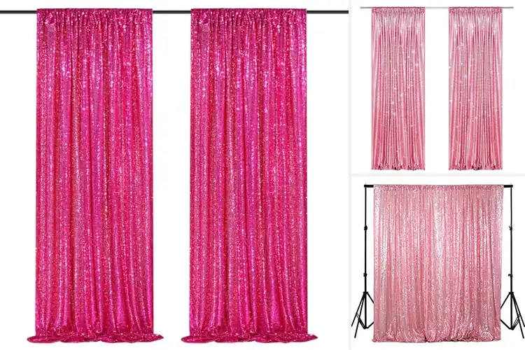 Detailed view of Best Glitter Pink Backdrops
