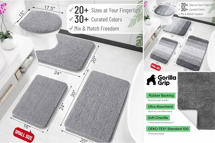 Detailed view of Best Grey Bath Rugs: Top Picks for Style & Comfort