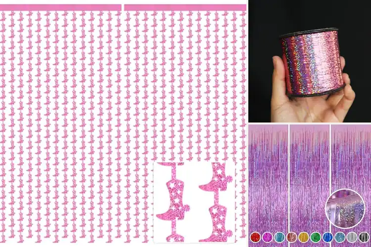 Detailed view of Best Laser Pink Tinsels for Instant Space Transformation