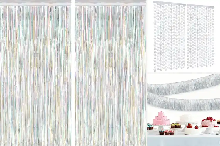 Detailed view of Best Laser Tinsel Backdrops: Sparkle Instantly, Easy Setup