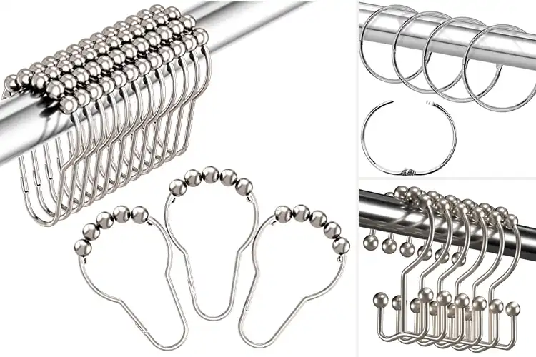 Detailed view of Best Metal Shower Curtain Rings
