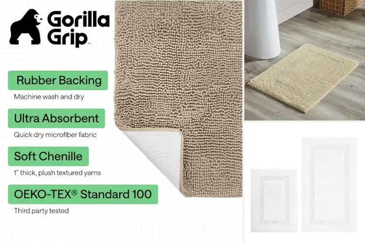 Detailed view of Best OEKO-TEX Certified Bathroom Rugs