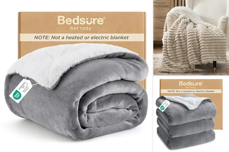 Detailed view of Best Plush Sherpa Blanket