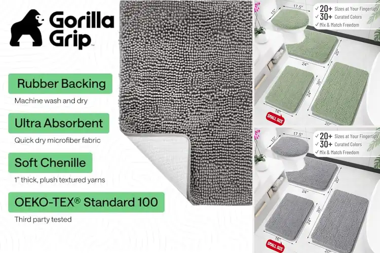 Detailed view of Best Rubber Backed Bath Mats