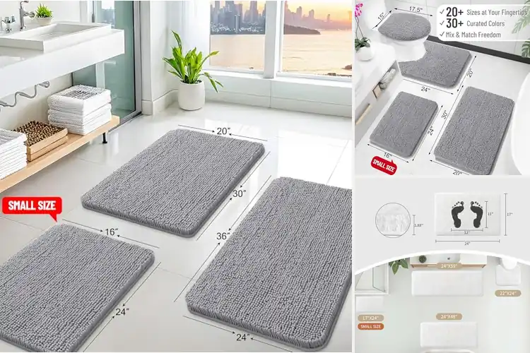 Detailed view of Best Thick Plush Bath Rugs