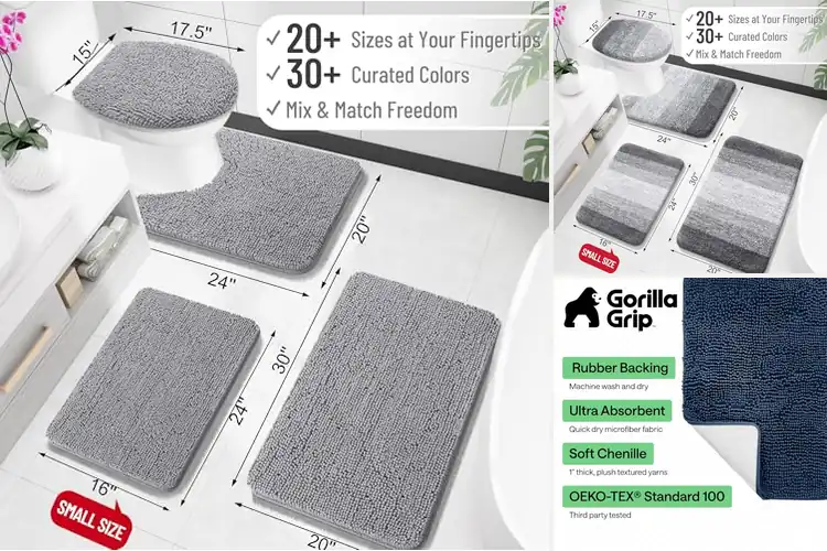 Detailed view of Best TP Rubber Backing Bath Mat